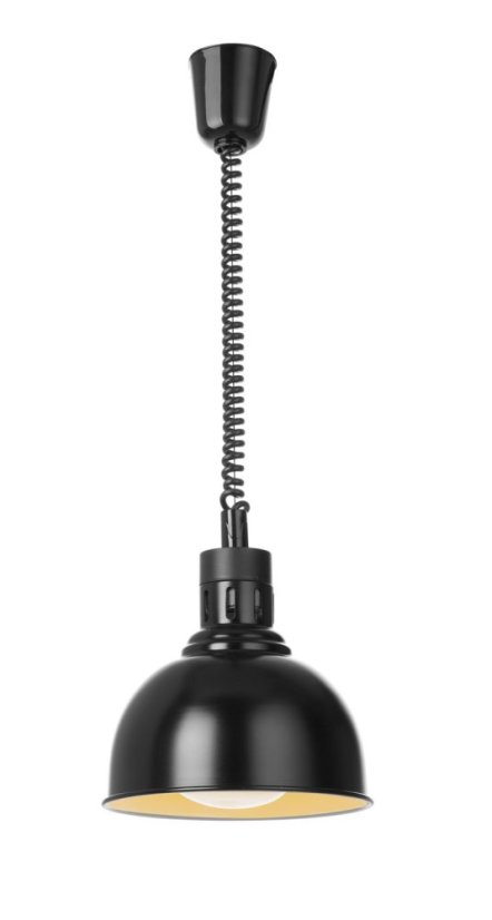 Výškově nastavitelná ohřívací lampa, kupolová, HENDI, Černá, 230V/250W, ⌀250x(H)207mm