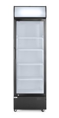 Jednodveřová chladnička s podsvíceným panelem na zadním panelu, Arktic, 254L, Černá, 220-240V/250W, 578x605x(H)1980mm