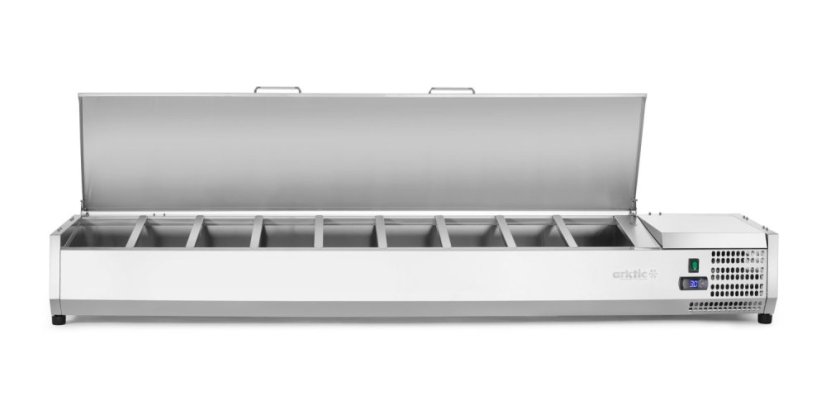 Chladicí zásobník GN 1/3, Arktic, 9x GN1/3, GN 1/3, 54L, 230V/180W, 420x2005x(H)630mm