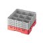 Cambro Koš Camrack 9 pozic, výška sklenice 13,2 cm - Červená