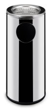 Stojící odpadkový koš s popelníkem, HENDI, 33L, ⌀240x(H)660mm