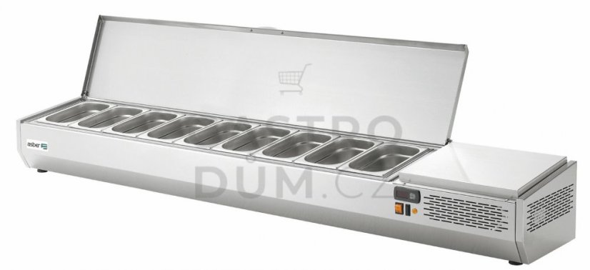 Pizza chladící pultová vitrína Asber GVL-200 (GN1/4)