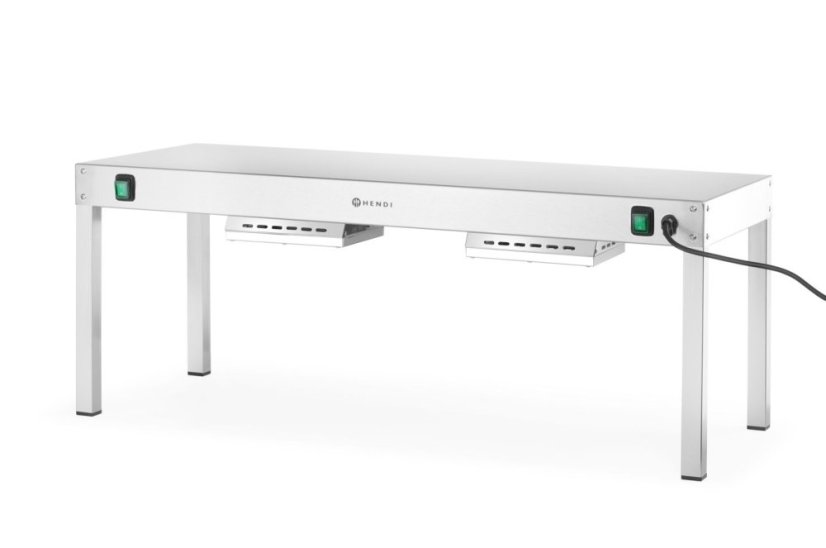 Zahřívací most, HENDI, Stříbrná, 230V/1000W, 1000x400x(H)400mm, Obdélníkové