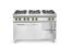 Plynový sporák Kitchen Line 6 hořáků s konvektomatem GN 1/1, HENDI, Kitchen Line, 230V/3000W, 28,5kW, 1200x722x(H)900mm