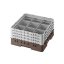Cambro Koš Camrack 9 pozic, výška sklenice 30 cm - Hnědá