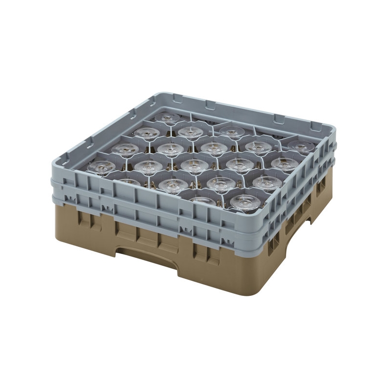 Cambro Koš Camrack 20 pozic, výška sklenice 30 cm - Béžová