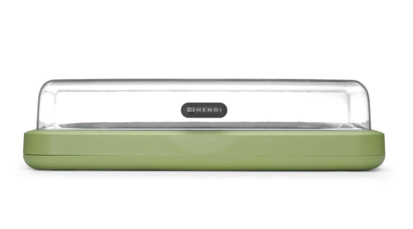 Chladící vitrína UNIQ, HENDI, designed by Robert Bronwasser, GN 1/1, Zelená, 593x389x(H)147mm, Obdélníkové