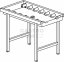 KROMO stůl válečkový s vanou 1600 x 650 x 850 mm