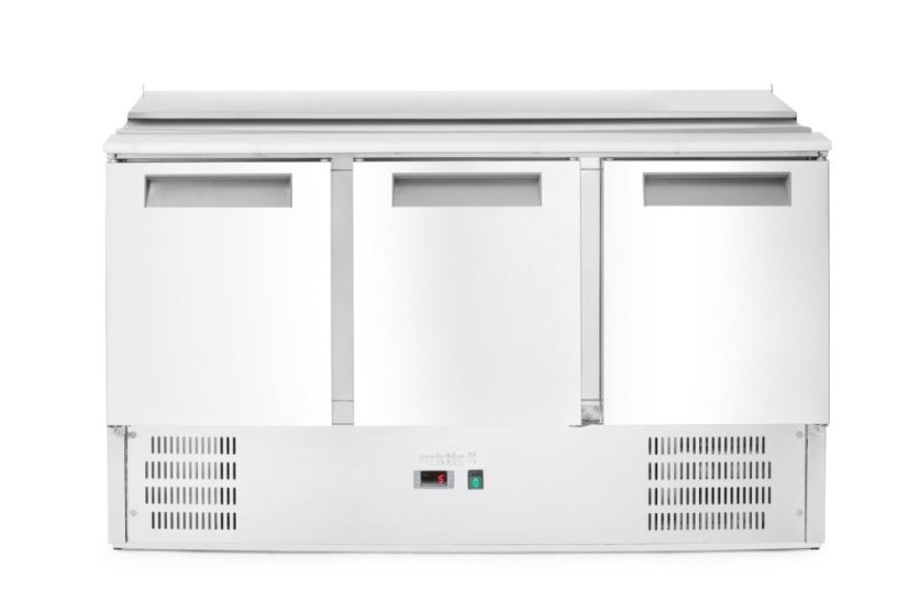 Třídveřový chlazený salátový stůl s odklápěcím víkem, Arktic, 219L, 230V/155W, 700x1365x(H)860mm