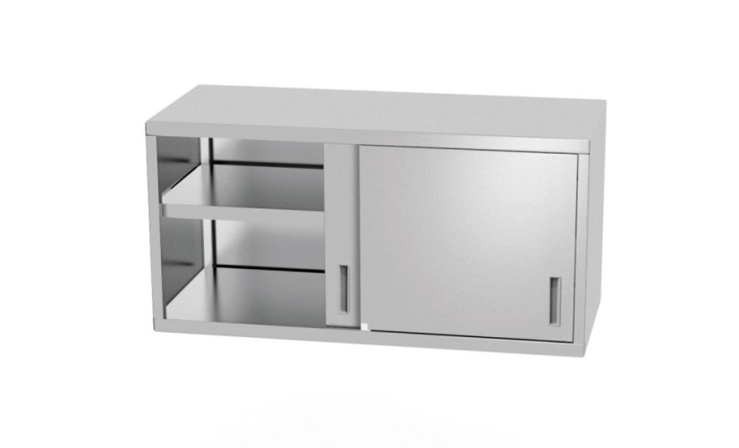 Nástěnná skříň – svařovaná, s posuvnými dveřmi, HENDI, Profi Line, 1000x300x(H)600mm