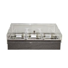 TOMGAST Chladicí box pro gastronádoby s krytem GN 1/1, dekor kámen