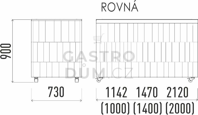 Enofrigo neutrální pracovní modul rovný 1000 NE