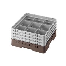 Cambro Koš Camrack 9 pozic, výška sklenice 21,6 cm - Hnědá