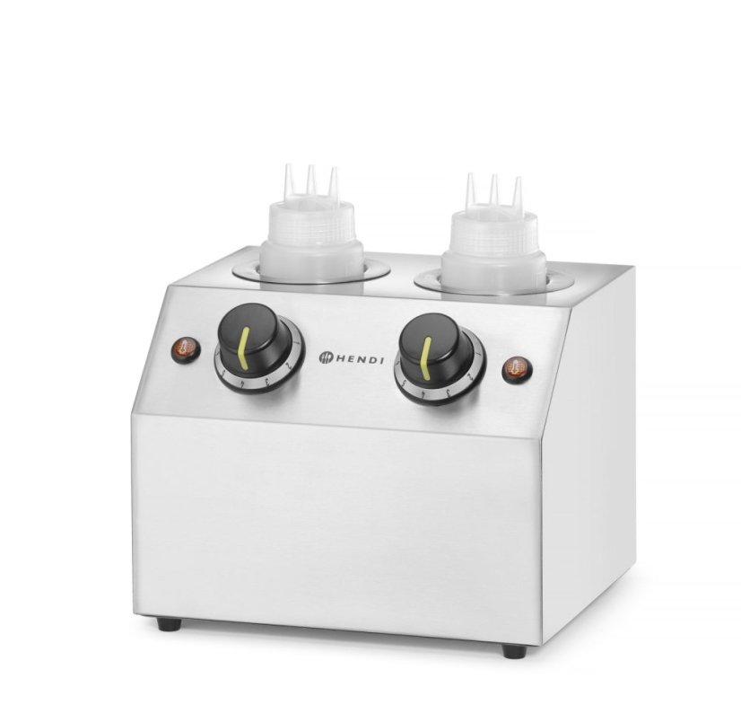 Ohřívač omáček, HENDI, Dvoudílná - 2x0,65L, 220-240V/400W, 270x223x(H)282mm