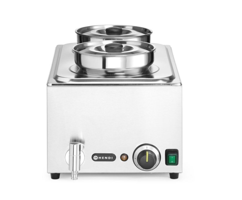 Sada: Bain-marie Ranger + 2x 4L nádoba s víkem, HENDI, GN (H)150mm, 8L, 230V/1000W, 604x332x(H)315mm