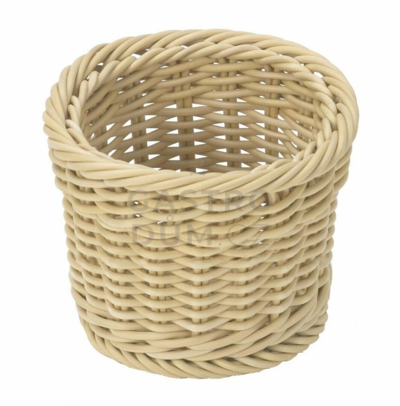 OEM košík na příbory kulatý nízký - světlý