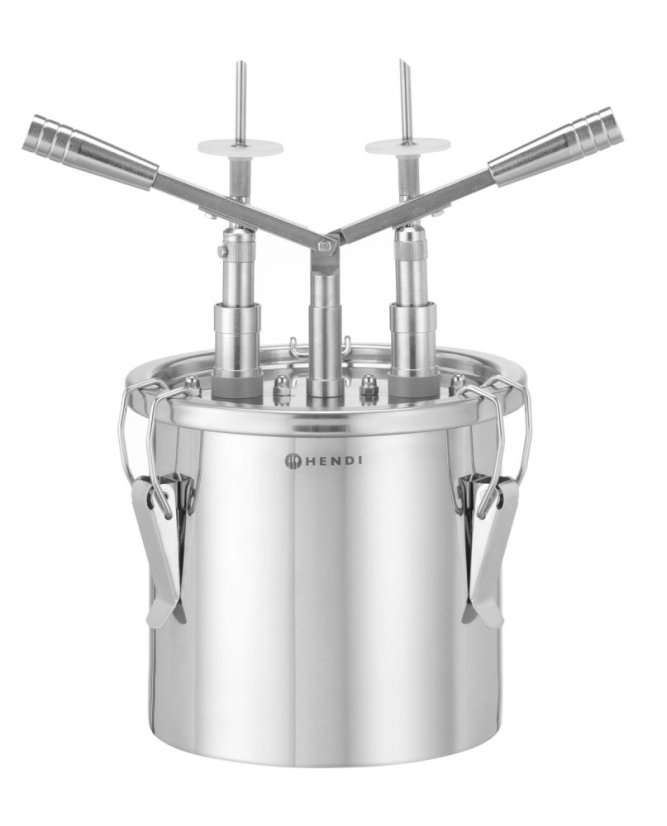 Dávkovač náplně do koblih, HENDI, 4,5L, Stříbrná, 330x240x(H)390mm