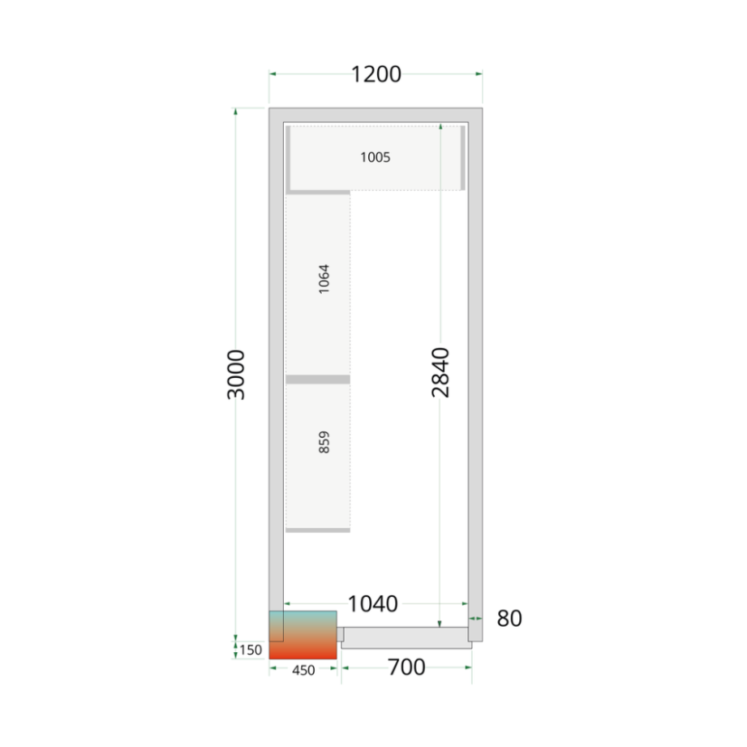 TEFCOLD CR 120x300x220