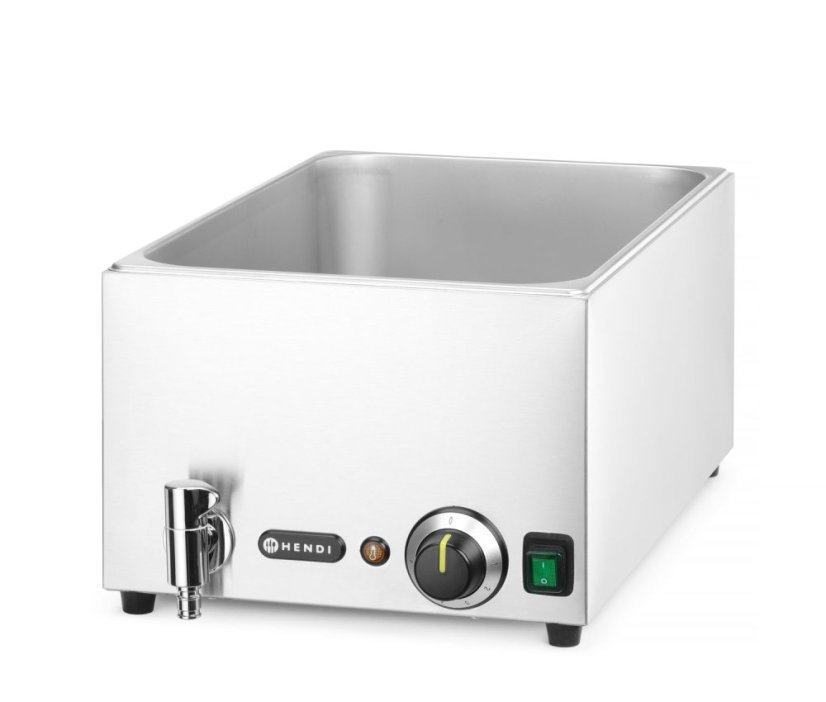 Sada Bain-marie s vypouštěcím kohoutkem Ranger, HENDI, GN (H)150mm, GN 1/1, 230V/1000W, 605x332x(H)242mm