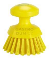 Vikan kartáč ruční kulatý 11cm T/žlutý 38856