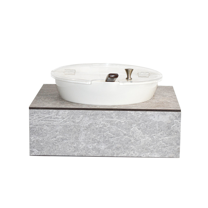 TOMGAST Chladicí box na jogurt GN 1/2, dekor beton