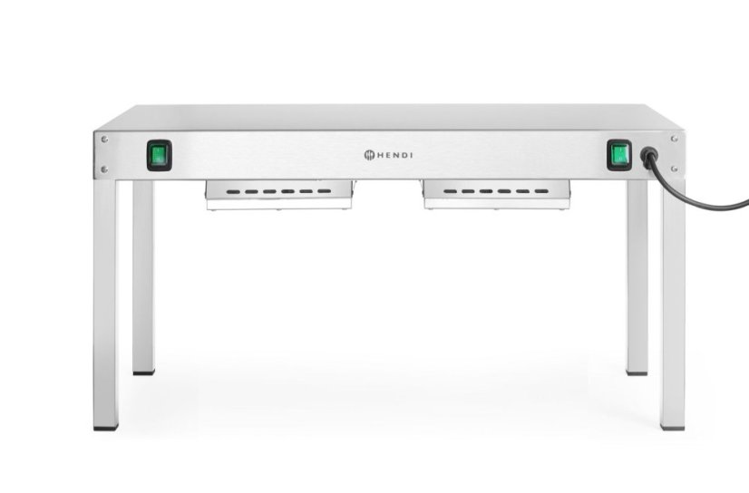 Zahřívací most, HENDI, Stříbrná, 230V/1000W, 800x400x(H)400mm, Obdélníkové