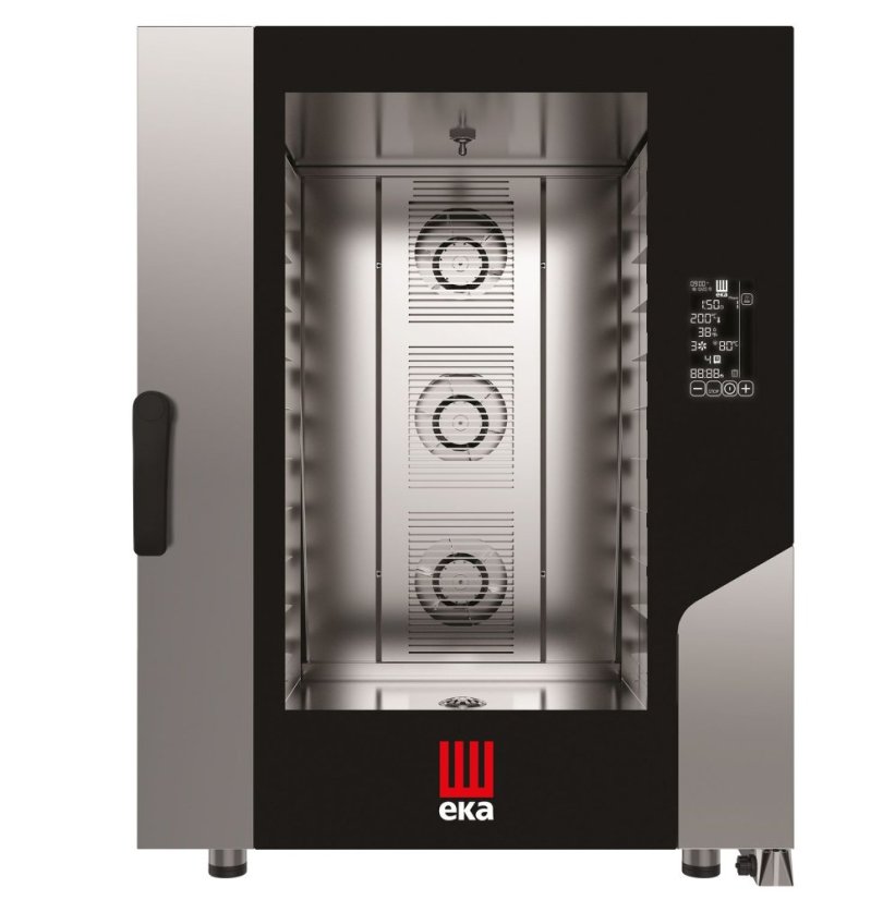 Konvektomat Millennial Black Mask , 10 × 600 × 400 mm - elektronicky řízený, elektrický, Tecnoeka, 400V/15500W, 850x1035x(H)1130mm