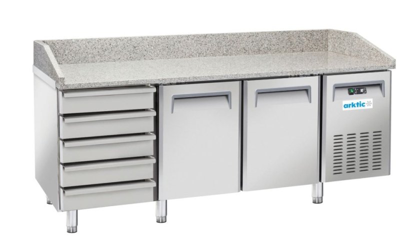 Pizza cooling counter, Arktic, 362L, Stříbrná, 230V/210W, 2025x800x(H)1040mm