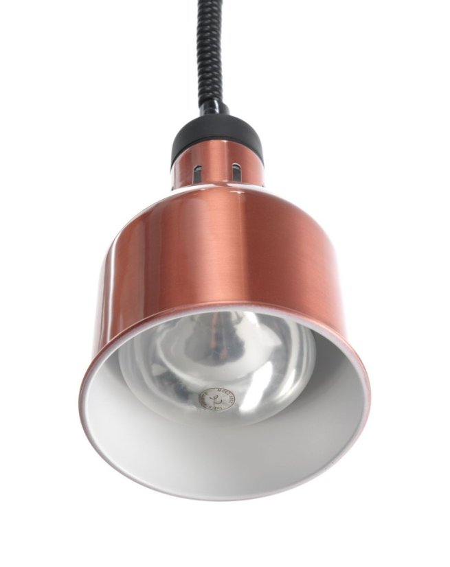 Výškově nastavitelná ohřívací lampa válcová, HENDI, Měděná, 230V/375W, ⌀175x(H)250mm