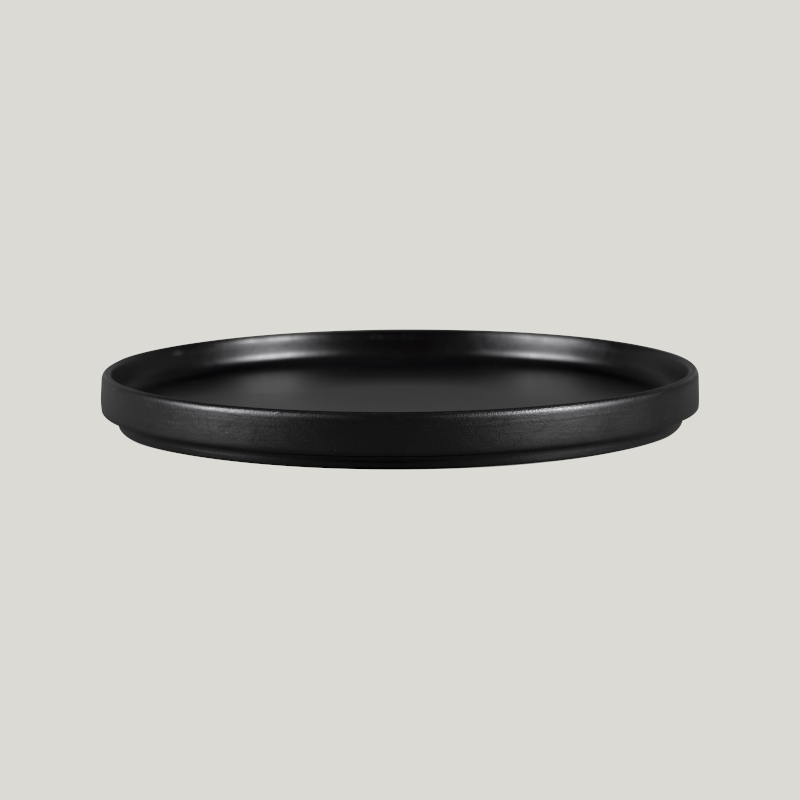 RAK Porcelain RAK Nordic talíř mělký bez okraje pr. 27 cm, černý | RAK-NOLD27BKM