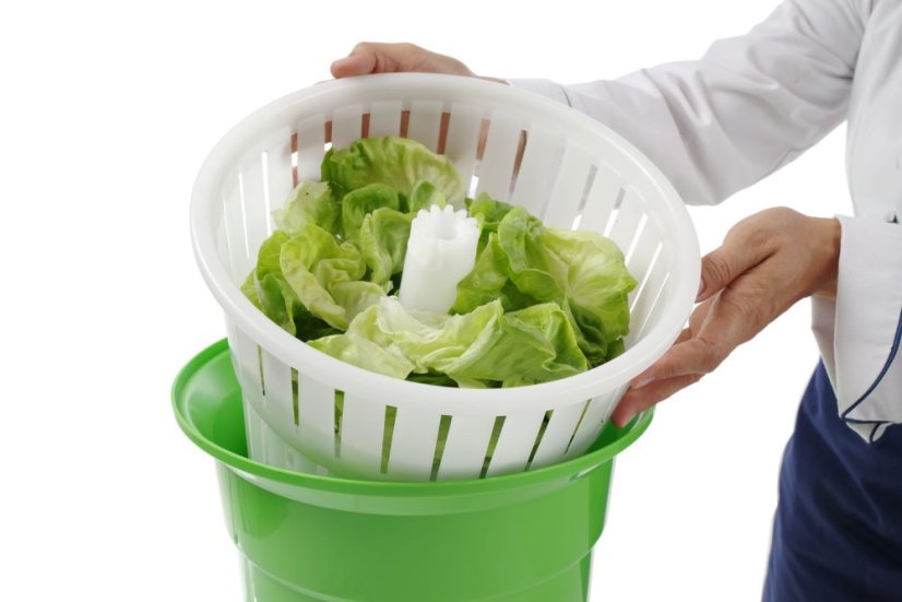 Odstředivka na salát, HENDI, 12L, Zelená, ⌀335x(H)430mm