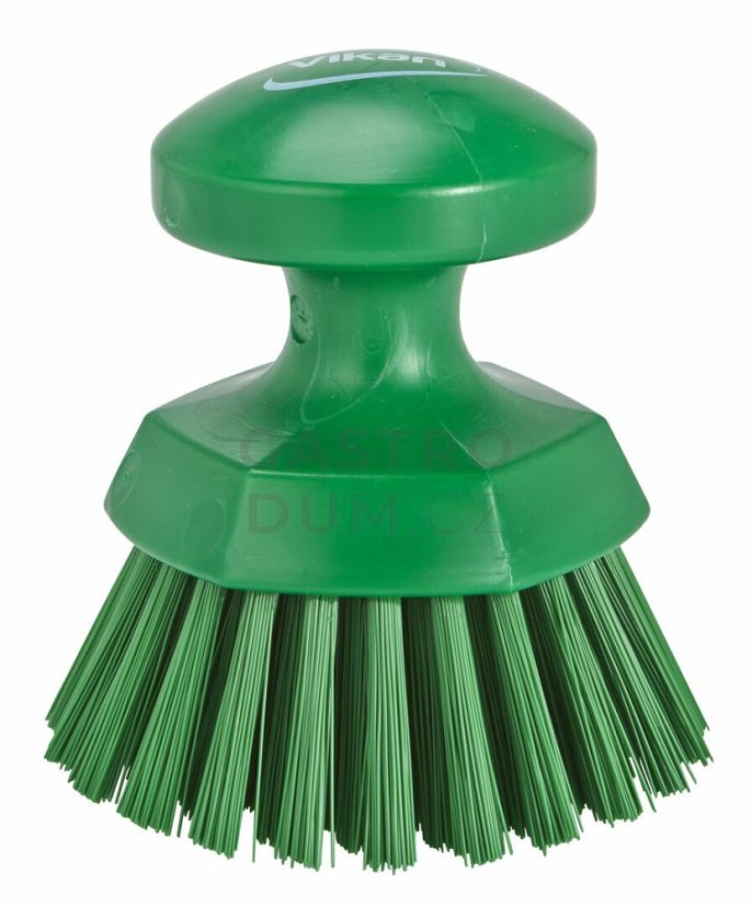 Vikan kartáč ruční kulatý 11cm T/zelený 38852