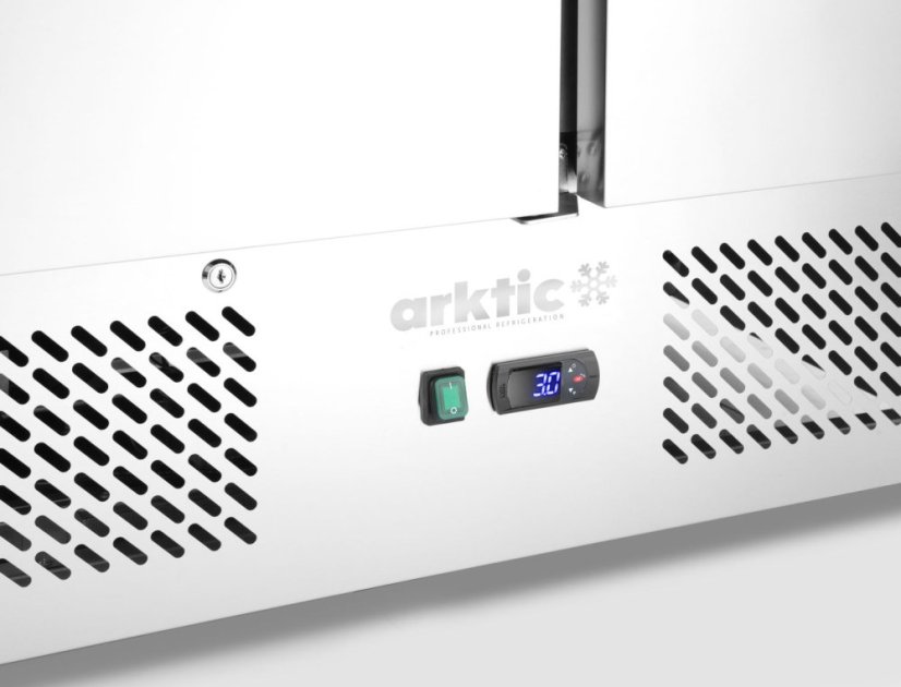 Chladicí pizza pult, 3 dveře, Arktic, 254L, 230V/400W, 700x1400x(H)943mm
