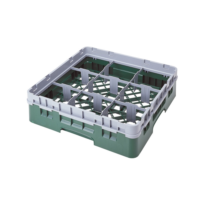 Cambro Koš Camrack 9 pozic, výška sklenice 9 cm - Zelená