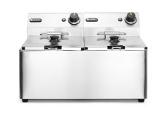 Fritéza Kitchen Line - 2x 8L, HENDI, Kitchen Line, 16L, 230V/7000W, 542x430x(H)351mm