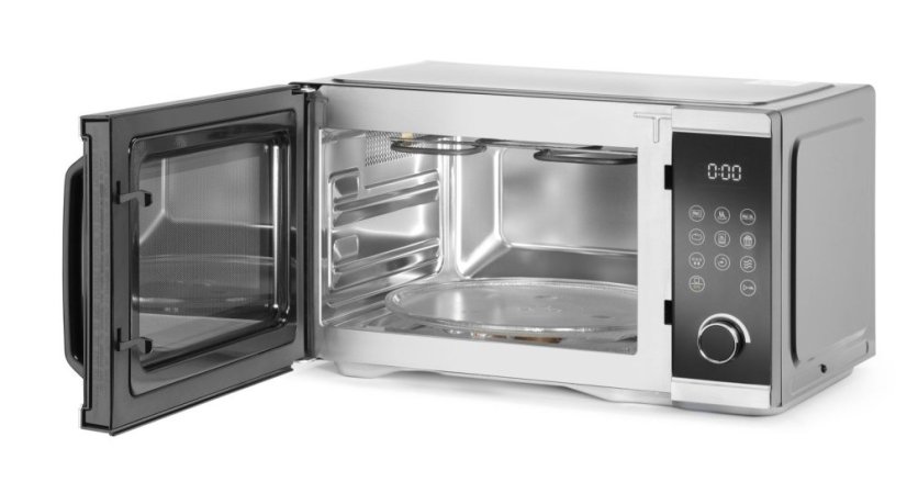 Mikrovlnná trouba s funkcí air fryer., HENDI, 26,4L, Černá, 230-240V/1500W, 523x451x(H)300mm