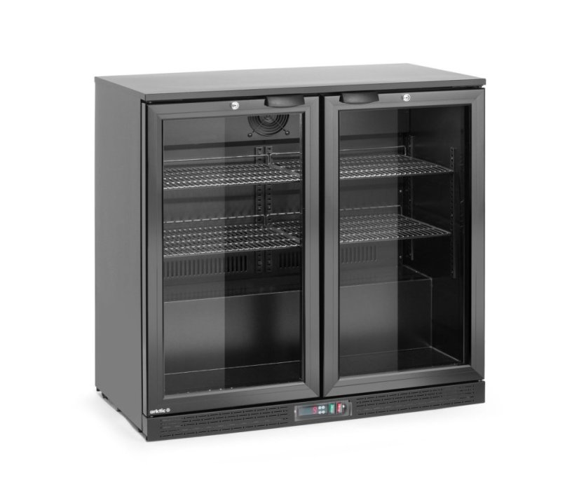 Dvoudveřová chladnička do baru, Arktic, 158L, Černá, 220-240V/160W, 900x530x(H)870mm