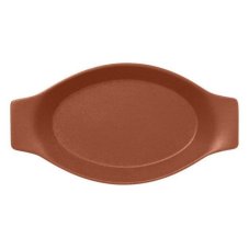 RAK Porcelain RAK Talíř oválný s rukojetí 42 cl, hnědá | RAK-NFOPOD25BW