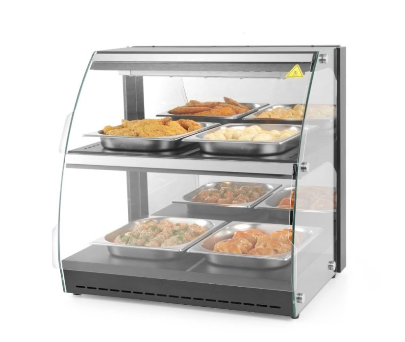 Vitrína ohřívací nastavitelná – křemíková, HENDI, 230V/560W, 650x485x(H)630mm