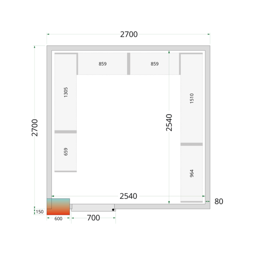 Stavebnicový box TEFCOLD CR 270x270x220