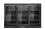 Barová chladnička s trojitými posuvnými dveřmi, Arktic, 254L, Černá, 230V/160W, 520x1350x(H)870mm