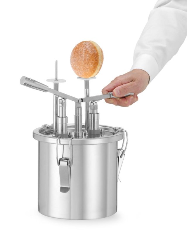 Dávkovač náplně do koblih, HENDI, 4,5L, Stříbrná, 330x240x(H)390mm