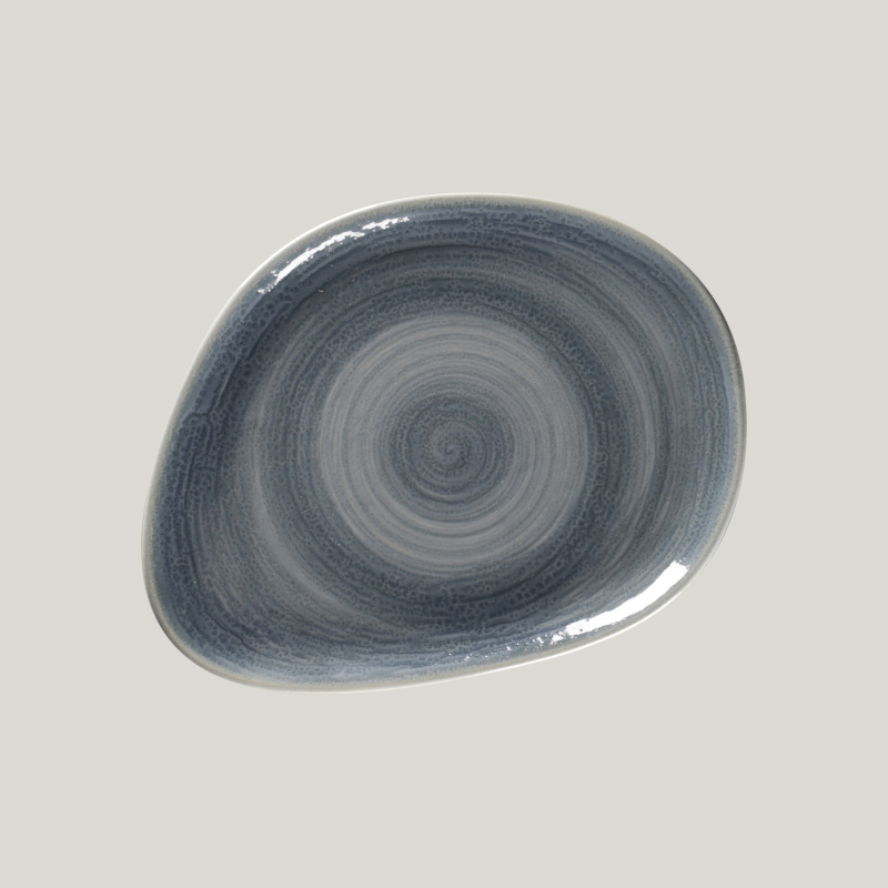 RAK Porcelain RAK Spot talíř mělký 22 × 16,5 cm – šedomodrý | RAK-SJDFLFP22