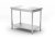 Centrální stůl s policí – šroubovaný, hloubka 600 mm, HENDI, Kitchen Line, 1000x600x(H)850mm