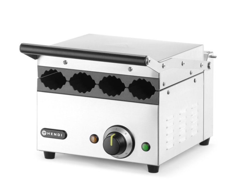 Kontaktní gril na párek v rohlíku a wrapy, HENDI, 230V/1800W, 385x285x(H)254mm