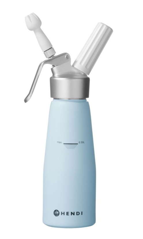 Láhev na šlehačku, HENDI, 0,5L, Pastelově modrá, ⌀80x(H)260mm