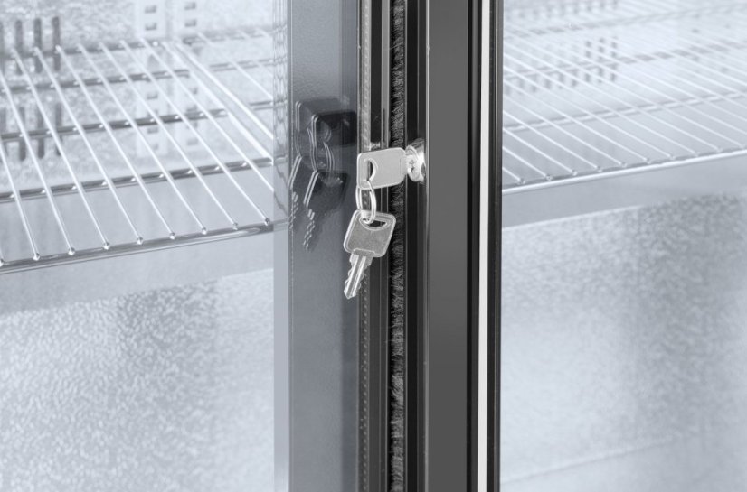 Zadní barová chladnička s dvojitými posuvnými dveřmi, Arktic, 158L, Černá, 230V/160W, 520x900x(H)870mm