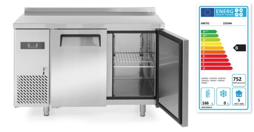 Dvoudveřový chladicí stůl s postranními jednotkami, Arktic, Kitchen Line, 166L, 230V/270W, 600x1200x(H)840mm