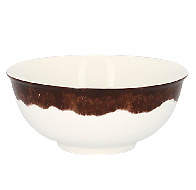 RAK Porcelain RAK Woodart miska na rýži 58 cl – tmavě hnědá | RAK-WDNNRB16OB