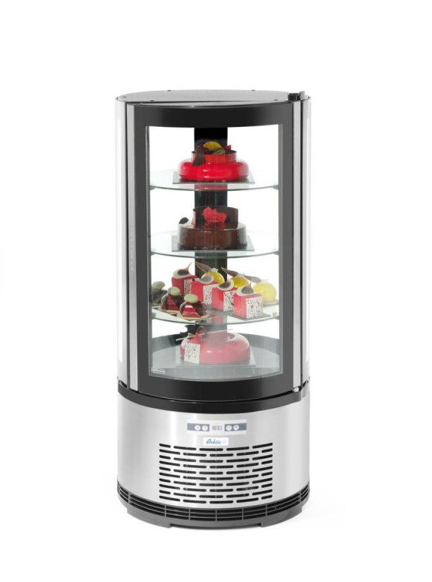 Chladicí vitrína, kulatá, Arktic, 100L, 230V/210W, ⌀480x(H)1065mm